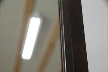 中古　北海道民芸家具　深い木の色味が味わい深いシンプルなデザインのワードローブ(洋服タンス、衣装タンス、キャビネット、収納棚)(R-075607)