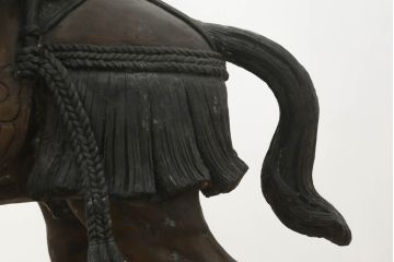 置いてあるだけで存在感がある!堂々とした雰囲気の大きな武将のブロンズ像(酒井忠次?、楠木正成?、置物、オブジェ、店舗什器、ディスプレイ)(R-075611)