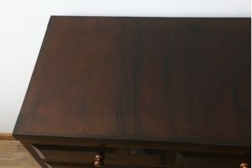 中古　美品　松本民芸家具　D型整理タンス　和洋どちらにも馴染む上品な佇まいのチェスト(整理タンス、洋服タンス、引き出し)(定価約38万円)(R-075613)