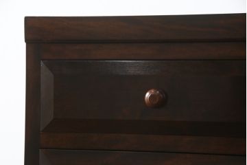 中古　美品　松本民芸家具　シンプルな作りで合わせやすいD型小物整理箪笥(縦型チェスト、引き出し、収納タンス)(定価約27万円)(R-075614)