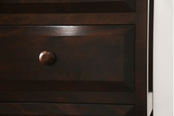 中古　美品　松本民芸家具　シンプルな作りで合わせやすいD型小物整理箪笥(縦型チェスト、引き出し、収納タンス)(定価約27万円)(R-075614)