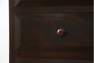 中古　美品　松本民芸家具　シンプルな作りで合わせやすいD型小物整理箪笥(縦型チェスト、引き出し、収納タンス)(定価約27万円)(R-075614)