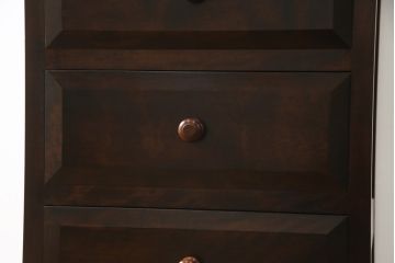 中古　美品　松本民芸家具　シンプルな作りで合わせやすいD型小物整理箪笥(縦型チェスト、引き出し、収納タンス)(定価約27万円)(R-075614)