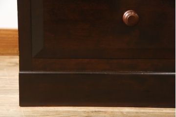 中古　美品　松本民芸家具　シンプルな作りで合わせやすいD型小物整理箪笥(縦型チェスト、引き出し、収納タンス)(定価約27万円)(R-075614)