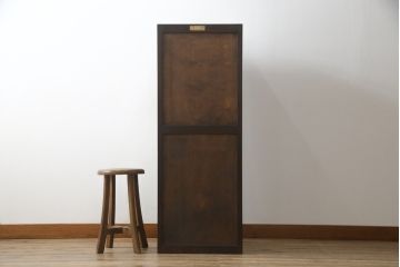 中古　美品　松本民芸家具　シンプルな作りで合わせやすいD型小物整理箪笥(縦型チェスト、引き出し、収納タンス)(定価約27万円)(R-075614)
