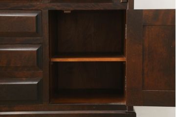 中古　北海道民芸家具　上質な作りが魅力のライティングビューロー(簿記机、ワークデスク、引き出し、在宅用、在宅ワーク用)(定価約34万円)(R-075615)