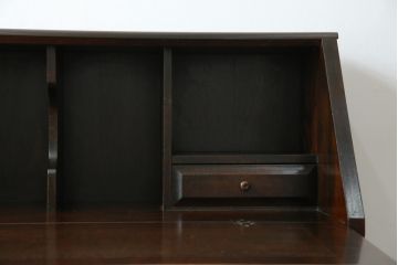 中古　北海道民芸家具　上質な作りが魅力のライティングビューロー(簿記机、ワークデスク、引き出し、在宅用、在宅ワーク用)(定価約34万円)(R-075615)