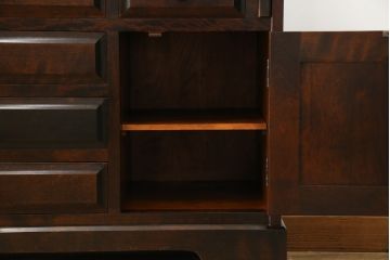 中古　北海道民芸家具　上質な作りが魅力のライティングビューロー(簿記机、ワークデスク、引き出し、在宅用、在宅ワーク用)(定価約34万円)(R-075615)