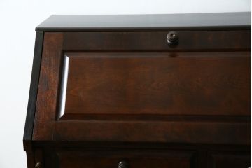 中古　北海道民芸家具　上質な作りが魅力のライティングビューロー(簿記机、ワークデスク、引き出し、在宅用、在宅ワーク用)(定価約34万円)(R-075615)