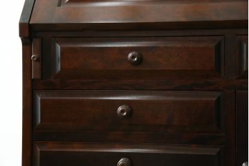 中古　北海道民芸家具　上質な作りが魅力のライティングビューロー(簿記机、ワークデスク、引き出し、在宅用、在宅ワーク用)(定価約34万円)(R-075615)