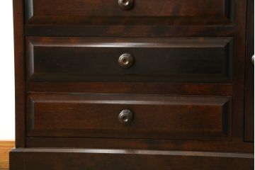 中古　北海道民芸家具　上質な作りが魅力のライティングビューロー(簿記机、ワークデスク、引き出し、在宅用、在宅ワーク用)(定価約34万円)(R-075615)