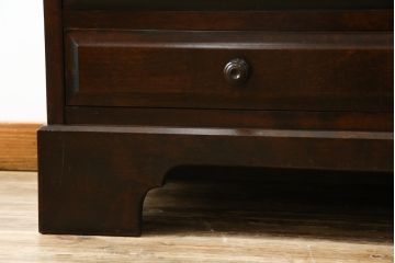 中古　北海道民芸家具　上質な作りが魅力のライティングビューロー(簿記机、ワークデスク、引き出し、在宅用、在宅ワーク用)(定価約34万円)(R-075615)