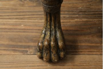 中古　美品　イギリス高級家具　THEODORE ALEXANDER(セオドア・アレキサンダー)　なめらかな曲線の猫脚が優美なアームチェア(椅子、イス、イージーチェア、サロンチェア、1Pソファ、1人掛けソファ、英国)(R-075626)