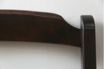 中古　北海道民芸家具　HM620　滑らかな木肌が上品なダイニングチェア(椅子、イス、板座チェア、ラダーバックチェア)(R-075629)