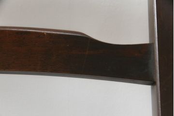 中古　北海道民芸家具　HM620　滑らかな木肌が上品なダイニングチェア(椅子、イス、板座チェア、ラダーバックチェア)(R-075629)