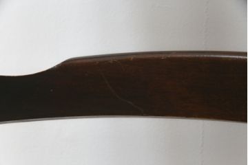 中古　北海道民芸家具　HM620　滑らかな木肌が上品なダイニングチェア(椅子、イス、板座チェア、ラダーバックチェア)(R-075629)