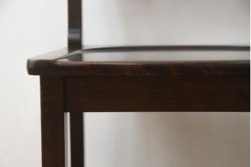 中古　北海道民芸家具　HM620　滑らかな木肌が上品なダイニングチェア(椅子、イス、板座チェア、ラダーバックチェア)(R-075629)