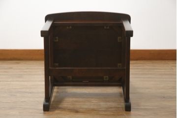 中古　北海道民芸家具　HM620　滑らかな木肌が上品なダイニングチェア(椅子、イス、板座チェア、ラダーバックチェア)(R-075629)