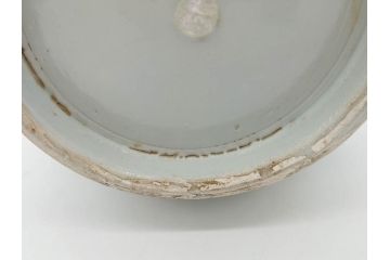江戸期　古伊万里　染付　蟹　珍しい図柄が魅力的な花瓶(カニ、花器、花入、壺、壷)(R-075640)