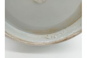 江戸期　古伊万里　染付　蟹　珍しい図柄が魅力的な花瓶(カニ、花器、花入、壺、壷)(R-075640)
