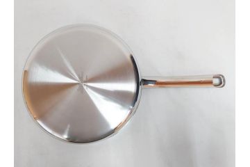 スイス製　Spring　スプリング社　クリスタルGL　ソテーパン(24cm)　片手鍋(18cm)　両手深型鍋(20cm)　キッチンウェア3点セット(CRISTAL、料理ブック付き、箱付き、スターターセット)(R-075641)