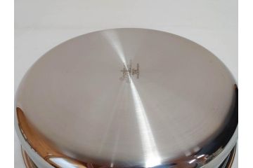 スイス製　Spring　スプリング社　クリスタルGL　ソテーパン(24cm)　片手鍋(18cm)　両手深型鍋(20cm)　キッチンウェア3点セット(CRISTAL、料理ブック付き、箱付き、スターターセット)(R-075641)
