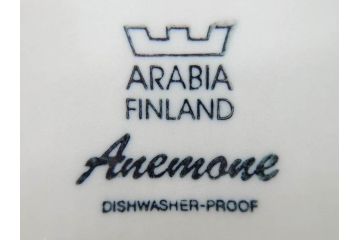 ARABIA FINLAND　Anemone(アネモネ)　Ulla Procope(ウラ・プロコッペ)　落ち着いた色合いとシンプルなデザインが魅力のグラタン皿6枚セット(スープ皿、ボウル、アラビア、フィンランド、Sモデル、北欧食器)(R-075644)
