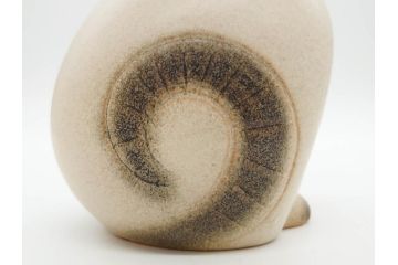 北欧雑貨　リサ・ラーソン　Lisa Larson　ミア(Mia)　キャット　猫　ねこ　ネコ　見上げる表情と丸いフォルムが愛らしいオブジェ(置物、陶器、ホワイト、グレー)(R-075645)