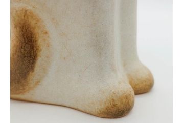 北欧雑貨　リサ・ラーソン　Lisa Larson　マンズ(Mans)　キャット　猫　ねこ　ネコ　気品溢れる佇まいが魅力のオブジェ(置物、陶器、ホワイト、ブラウン)(R-075646)