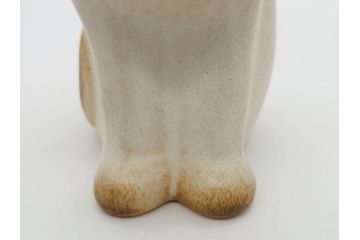 北欧雑貨　リサ・ラーソン　Lisa Larson　マンズ(Mans)　キャット　猫　ねこ　ネコ　気品溢れる佇まいが魅力のオブジェ(置物、陶器、ホワイト、ブラウン)(R-075646)