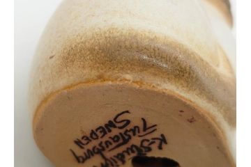 北欧雑貨　リサ・ラーソン　Lisa Larson　マンズ(Mans)　キャット　猫　ねこ　ネコ　気品溢れる佇まいが魅力のオブジェ(置物、陶器、ホワイト、ブラウン)(R-075646)