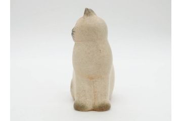 北欧雑貨　リサ・ラーソン　Lisa Larson　ミア(Mia)　マンズ(Mans)　キャット　猫　ねこ　ネコ　小振りで可愛らしいオブジェ3点セット(置物、陶器、ホワイト、ブラウン)(R-075647)