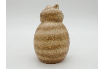 北欧雑貨　リサ・ラーソン　Lisa Larson　ミア(Mia)　マンズ(Mans)　キャット　猫　ねこ　ネコ　小振りで可愛らしいオブジェ3点セット(置物、陶器、ホワイト、ブラウン)(R-075647)