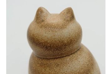 北欧雑貨　リサ・ラーソン　Lisa Larson　ミア(Mia)　マンズ(Mans)　キャット　猫　ねこ　ネコ　小振りで可愛らしいオブジェ3点セット(置物、陶器、ホワイト、ブラウン)(R-075647)