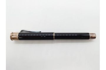 デンマーク　GEORG JENSEN(ジョージ・ジェンセン)　M18K(18金)　925S　万年筆(METAL、DENMARK、シルバー、SILVER、筆記具、文具、箱付き)(R-075649)