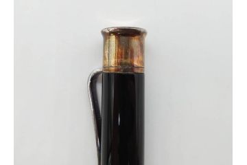 デンマーク　GEORG JENSEN(ジョージ・ジェンセン)　M18K(18金)　925S　万年筆(METAL、DENMARK、シルバー、SILVER、筆記具、文具、箱付き)(R-075649)