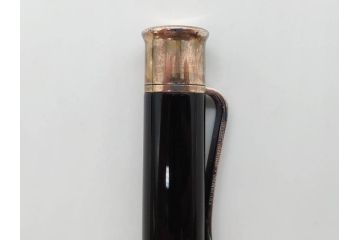デンマーク　GEORG JENSEN(ジョージ・ジェンセン)　M18K(18金)　925S　万年筆(METAL、DENMARK、シルバー、SILVER、筆記具、文具、箱付き)(R-075649)