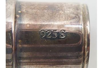 デンマーク　GEORG JENSEN(ジョージ・ジェンセン)　M18K(18金)　925S　万年筆(METAL、DENMARK、シルバー、SILVER、筆記具、文具、箱付き)(R-075649)