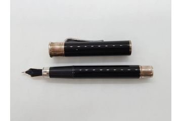 デンマーク　GEORG JENSEN(ジョージ・ジェンセン)　M18K(18金)　925S　万年筆(METAL、DENMARK、シルバー、SILVER、筆記具、文具、箱付き)(R-075649)