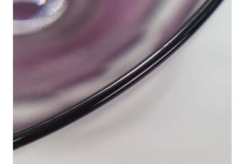 昭和初期　色被せ　切子　紫　上品な色合いが美しいグラス4客セット(デザートカップ、氷コップ、硝子、ガラス)(R-075652)