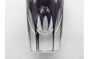 昭和初期　江戸 切子　色被せガラス　赤　紫　様々なカットが施された優美な印象の水差し&グラス12客セット(カットガラス、硝子、ピッチャー、カラフェ、コップ)(R-075653)