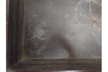 時代物　金工　嶺雲鋳　龍文　細部まで施された意匠が目を惹く水盤(銅製、盆栽鉢、花器)(R-075654)