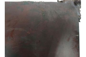 時代物　金工　嶺雲鋳　龍文　細部まで施された意匠が目を惹く水盤(銅製、盆栽鉢、花器)(R-075654)