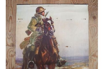 戦前　当時物　特大　ポスター　今村嘉吉　日露戦後二十七年　陸軍記念日　三月十日(3月10日、満蒙は明け行く)(R-075655)