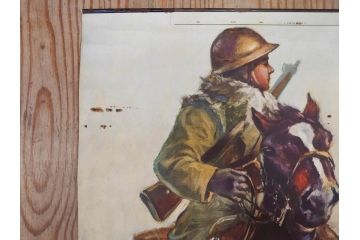 戦前　当時物　特大　ポスター　今村嘉吉　日露戦後二十七年　陸軍記念日　三月十日(3月10日、満蒙は明け行く)(R-075655)