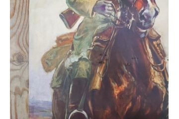 戦前　当時物　特大　ポスター　今村嘉吉　日露戦後二十七年　陸軍記念日　三月十日(3月10日、満蒙は明け行く)(R-075655)