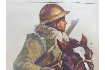 戦前　当時物　特大　ポスター　今村嘉吉　日露戦後二十七年　陸軍記念日　三月十日(3月10日、満蒙は明け行く)(R-075655)