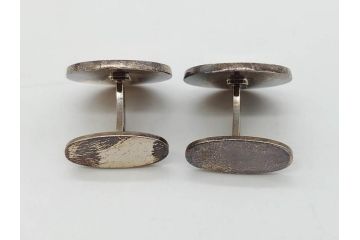 デンマーク　GEORG JENSEN(ジョージ・ジェンセン)　925 SILVER　ネクタイピン1点&カフス4点セット(カフリンクス、カフスボタン、アクセサリー、DENMARK、シルバー、ケース付き、76A、103、95、92、80)(R-075657)