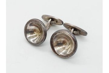 デンマーク　GEORG JENSEN(ジョージ・ジェンセン)　925 SILVER　ネクタイピン1点&カフス4点セット(カフリンクス、カフスボタン、アクセサリー、DENMARK、シルバー、ケース付き、76A、103、95、92、80)(R-075657)