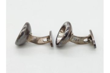 デンマーク　GEORG JENSEN(ジョージ・ジェンセン)　925 SILVER　ネクタイピン1点&カフス4点セット(カフリンクス、カフスボタン、アクセサリー、DENMARK、シルバー、ケース付き、76A、103、95、92、80)(R-075657)
